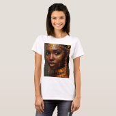 Beautiful Nubian Goddess in Gold T-shirt (Voorkant volledig)