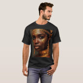 Beautiful Nubian Goddess in Gold T-shirt (Voorkant volledig)