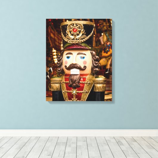 Beautiful Nutcracker Figure Christmas Frame It Canvas Afdruk (Insitu (Houten vloer))