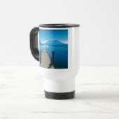 Beautiful Ocean Pier Travel Mug Design Reisbeker (Voorkant links)