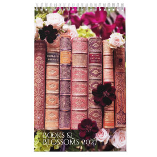 Beautiful Old Books & Blossoms- Book Lovers 2027 Kalender