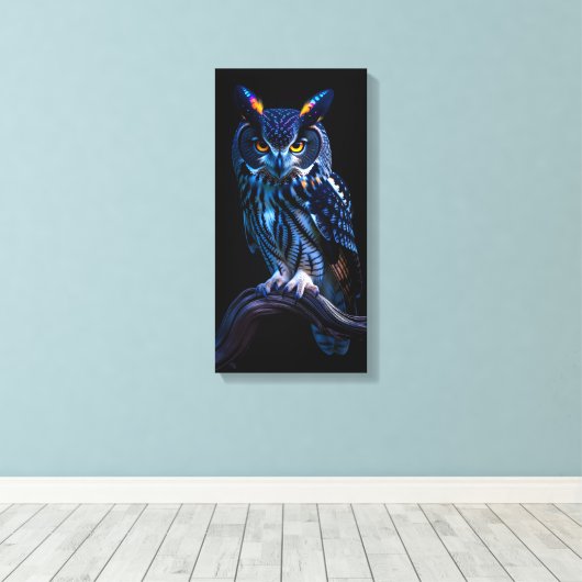Beautiful Owl Canvas Afdruk (Insitu (Houten vloer))