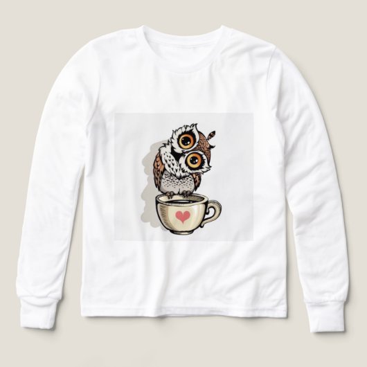 Beautiful owl in T shirt (Voorkant)