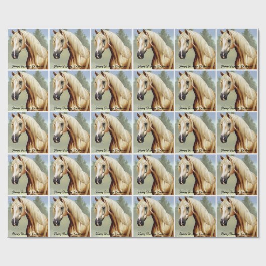 Beautiful Palomino Horse Cadeaupapier (Vlak)