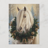 Beautiful Palomino Horse Christmas Briefkaart (Voorkant)