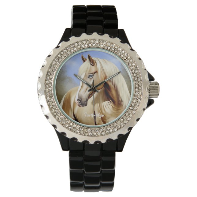 Beautiful Palomino Horse Horloge (Voorkant)