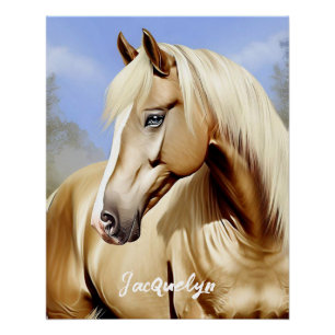 Beautiful Palomino Horse Perfect Poster