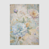 Beautiful Pastel Peonies on a Collage Background Tissuepapier (Voorkant)