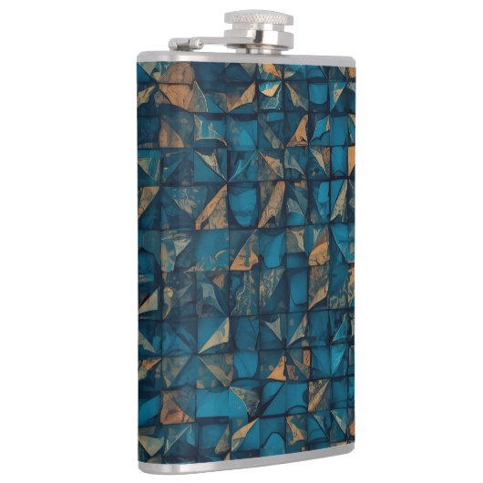 Beautiful Patchwork "Look" in Dark Teal Heupfles (Rechts)