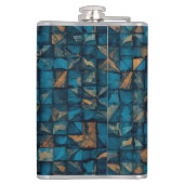 Beautiful Patchwork "Look" in Dark Teal Heupfles (Achterkant)