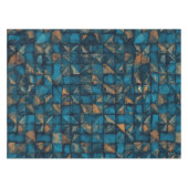 Beautiful Patchwork "Look" in Dark Teal Tafelkleed (Voorkant (Horizontaal))