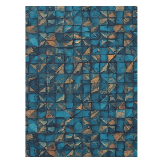 Beautiful Patchwork "Look" in Dark Teal Tafelkleed (Voorkant)