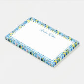 Beautiful Pattern of Vibrant Lemons Personalized Post-it® Notes (Schuin)