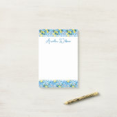 Beautiful Pattern of Vibrant Lemons Personalized Post-it® Notes (Op bureau)