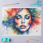 Beautiful peaceful Woman OFDT No1 Tissue paper Tissuepapier (Craft)