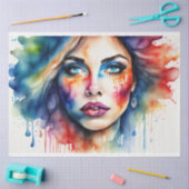 Beautiful peaceful Woman OFDT No3 Tissue paper Tissuepapier (Craft)