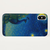 Beautiful Peacock Starry Night iPhone / iPad case (Achterkant (horizontaal))