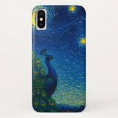 Beautiful Peacock Starry Night iPhone / iPad case (Achterkant)