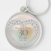 Beautiful Pearl 30th Wedding Anniversary Sleutelhanger (Voorkant)