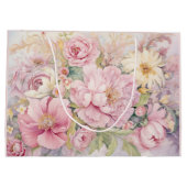 Beautiful peonies large gift bag groot cadeauzakje (Achterkant)