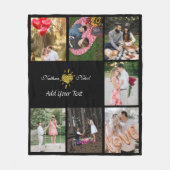 Beautiful personalised fleece blanket for lovers (Voorkant)