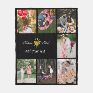 Beautiful personalised fleece blanket for lovers deken