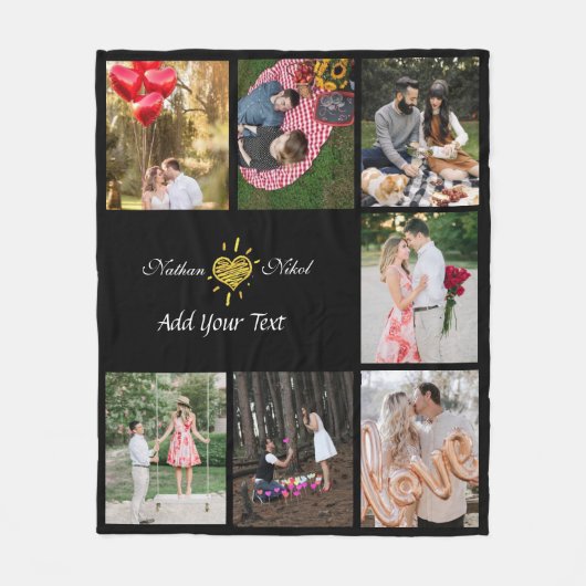 Beautiful personalised fleece blanket for lovers deken (Voorkant)