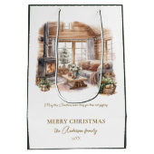 Beautiful Personalized Christmas Home atmosphere Medium Cadeauzakje (Achterkant)