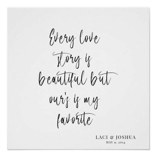 Beautiful Personalized Wedding Tapestry Backdrop Perfect Poster (Voorkant)