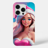 Beautiful Pink Christmas Girl 01 Case-Mate iPhone Case (Achterkant)