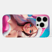 Beautiful Pink Christmas Girl 01 Case-Mate iPhone Case (Achterkant (horizontaal))