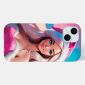 Beautiful Pink Christmas Girl 01 Case-Mate iPhone Case (Achterkant (horizontaal))