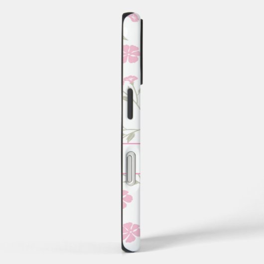 Beautiful Pink Floral Personalized  Case-Mate iPhone Case (Achterkant / Rechts)