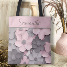 Beautiful Pink-Gray 3D Poppies Floral