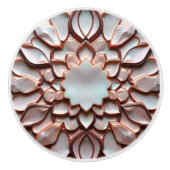 Beautiful pink offwhite pearl inspired keramische knop (Voorkant)