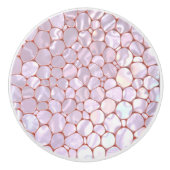 Beautiful pink pebble and mother of pearl inspired keramische knop (Voorkant)