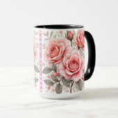 Beautiful Pink Roses Luxury Popular Collection Mok (Voorkant rechts)