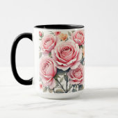 Beautiful Pink Roses Luxury Trendy Collection Mok (Links)