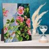 Beautiful pink roses, red roses, watercolor floral fotoplaat (Zijkant)