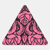 BEAUTIFUL PINK ROSES TRIANGLE STICKER (Voorkant)