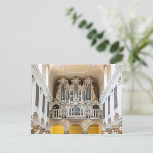 Beautiful pipe organ postcard briefkaart (Staand voorkant)