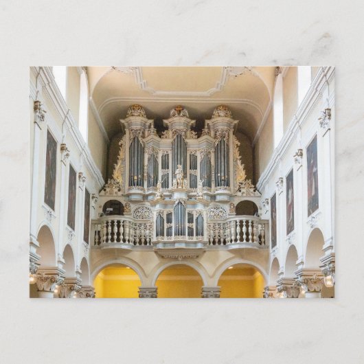 Beautiful pipe organ postcard briefkaart (Voorkant)