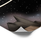 Beautiful planet standing in outer space. poster (Hoek)