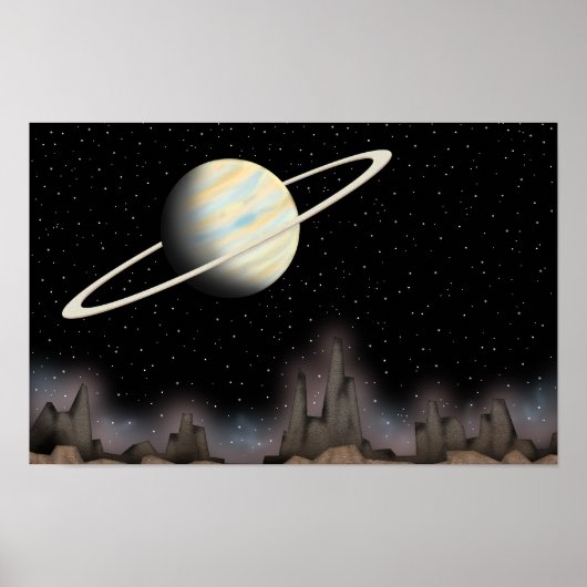 Beautiful planet standing in outer space. poster (Voorkant)