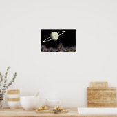 Beautiful planet standing in outer space. poster (Keuken)