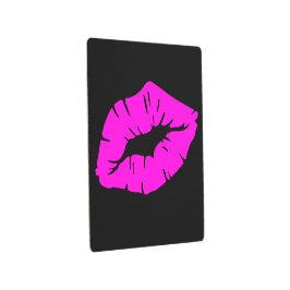 Beautiful Playful Pink Lipstick Kiss Isolated