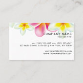 Beautiful Plumeria Flowers Tropical Accent Visitekaartje (Achterkant)