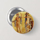 BEAUTIFUL Pompeii Mosaic Ronde Button 5,7 Cm (Voorkant /achterkant)