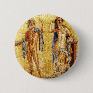 BEAUTIFUL Pompeii Mosaic Ronde Button 5,7 Cm