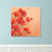 Beautiful poppies  canvas afdruk (Insitu (Houten vloer))